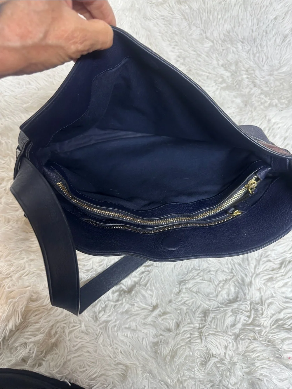 TORY BURCH Gemini Link Striped Multi Belted Hobo Cross Body Bag